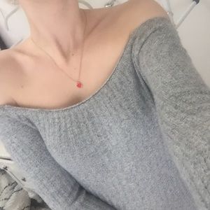 soft grey sweater